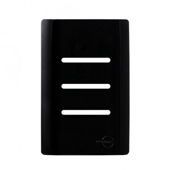 Placa p/ 3 Interruptores 4x2 - Novara Preto Brilhante Placa p/ 3 Interruptores 4x2 - Novara Preto Brilhante